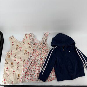 Toddler Girl Clothing Bundle 3T Polo Ralph Lauren Hoodie Floral Dresses OshKosh
